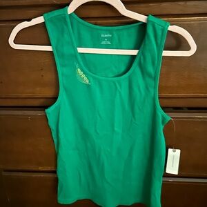 Maeve ribbed PEAS IN A POD tank NWT